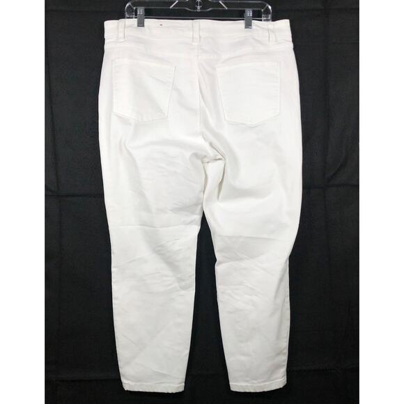 Talbots Womens Jeans White Simply Flattering Collection Jegging Crop Stretch 16 - Picture 10 of 13